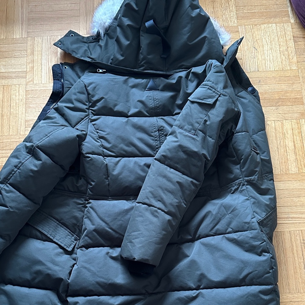 Noize Dark Green Puffer Jacket with Faux Fur Trim - Picture 10 of 11